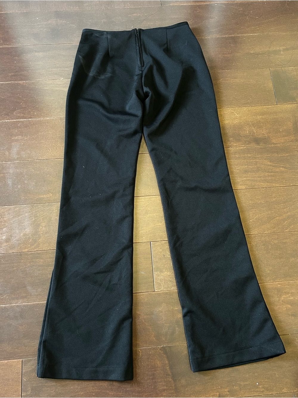 Women's Black Flared Trousers - Tailored High Waist